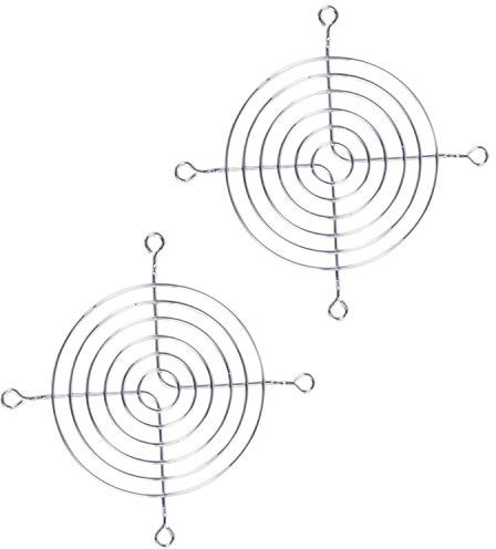2 X Protezione per Griglia di Protezione Metallico Wire Grid 80 Mm Ventola di Raffreddamento per PC