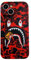 Hoolcase for iPhone 14 Soft Case for Red Shark Face/Shark Teeth Fans Kids Boys, Cartoon Cute Fun Shockproof TPU Protective 6.1 Inch Case for iPhone 14 (H-YU)