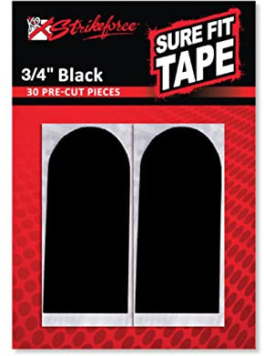 EMAX | Bowlingtape | KR Strikeforce Sure Fit Tape – Daumentape für in den Bowlingball | Schwarz | Breite 3/4 Inch | 30 Stück vorgeschnitten