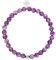 PURELEI® Bracelet Purple Sky, Bracelet Femme et Homme en Perles Naturelles Améthyste, Bracelet élastique en Perles résistant à l'eau avec logo PURELEI, Taille unique (Argent)