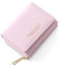 ANYWN Geldbörse Damen klein, Geldbeutel Damen klein, kleines Portemonnaie Damen, Geldtasche klein Damen mit Große Kapazität, Elegante und Süße Damen Geldbeutel mit Großes Münzfach Rosa
