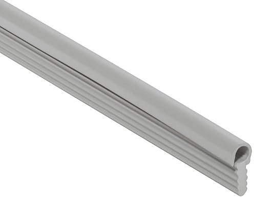 cyclingcolors Joint d'étanchéité harpon lèvre ronde plastique gris à enfoncer 13 x 5mm Profil Infiltration Plinthe Queue de sapin Cuisine Salle de bain Isolation (3 mètres)