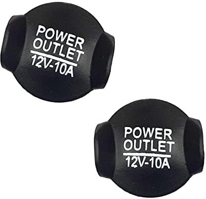 taylorshopnet 2pcs Car 12v socket & Cigarette/Cigar lighter cover power outlet 21mm cap for Mercedes, VW, BMW, Vauxhall, Ford, Renault, Citroen and other makes of cars