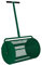 66cm Kompoststreuer Saatgutstreuer Grün Torfmoosstreuer Gartenstreuer Düngerstreuer Roller mit T Griff Garten Rasen Gras Stahl Verlängerbarer Griff 80L Maschenkorb Leichtgewichtig GRATIS Handschuhe