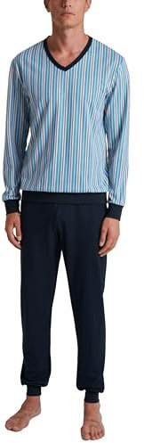 CALIDA Cotton Special Bündchen-Pyjama Herren, aus 100% Baumwolle