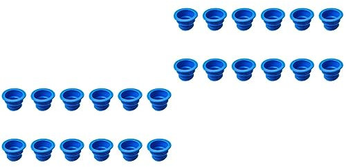 Alipis 24piezas Tapón Fregadero Silicona Telescópico Cubierta Drenaje para Cocina y Baño Previene Malos Olores Filtro Desagüe Color Azul