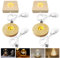 Nizirioo 4 Unidades de Base LED de Madera, 3 Colores, Ajustable Con USB, Cuadrada y Redonda Para Visualización de Escritorio, Placa de Acrílico