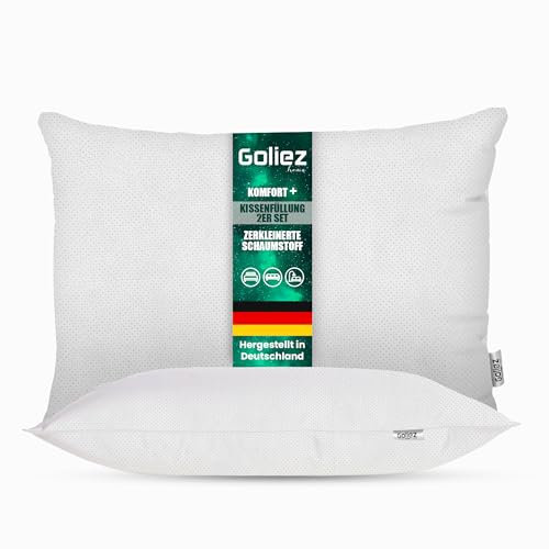 Goliez Kissenfüllung 2er Set Kissen für Bett Kopfkissen Innenkissen Dekokissen Sofakissen Zierkissen Füllung (2, Weiß, 40x60 cm)