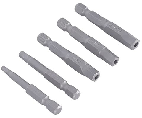 Brocas Pentagonales Magnéticas, Juego De Brocas De Llave Magnética De 5 Piezas, Puntas De Destornillador De Cabeza Duradera, Juego De Llaves Allen A Prueba De Manipulaciones Para Taladro Destornillado