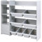 Maxmass Kids Storage Unit, Children Toy Box Organizer with 8 Storage Boxes, 4 Open Shelves & Enclosed Cabinet, Toddlers Storage Rack for Living Room, Playroom, Kindergarten (Gray)