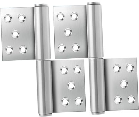 Veemoon 1 Paar Scharniere für Brandschutztüren Scharniere für den kleines Scharnier Türscharniere mit steigendem Stoß abnehmbare Flaggenscharniere Rostfreier Stahl Türangel Suite