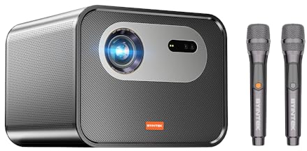 BYINTEK R90Rock DLP Beamer Projektor, 3D-Projektor mit automatischem Fokus TOF und Mikrofon, 2200 ANSI, Android 11.0, Native Full HD 4K-Unterstützung, für Heimkino/Business/Spiele/Powerpoint