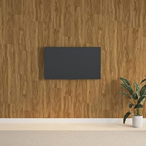 CIADAZ Wandpaneele Holzoptik Braun PVC 2,06 m Deckenpaneele, Wall Panel, Wandverkleidung, Wandgestaltung, Dekorative Wandpaneele, Wanddeko 351816