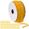 PATIKIL Plastic Chain,150 FEET Safety Barrier Chain for Crowd Control, 1/4inch(6mm) Yellow Plastic Chains Links for Queue Lines, Parking, Fences, Gate, Concerts, and Decoration