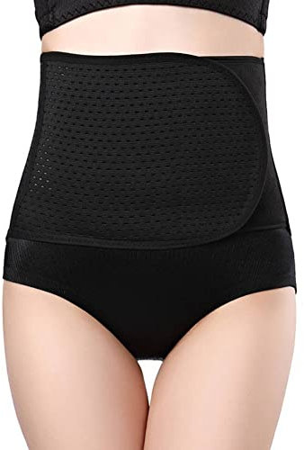 Narunii Ceinture Post-Partum,Ceinture Abdominale femme,Respirante et Amincissante pour Femme,Corset Abdominale pour Ventrale Post Chirurgie Récupération Amincissante (Noir, Taille unique)