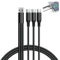Cable Divisor USB C, Cable de Carga Trenzado de Nailon 3 en 1 con 3 Cables de 1,2 m, Carga Rápida de 5A, Compatible con Móvil/Android y Más (1,2 m)