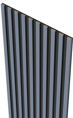 MEBANO. Akustikpaneele Holz 240 x 53 cm, Farbe: Arctis Grau Wandpaneele, Holzpaneele Wand, Moderne Lamellenwand auf Filz, MDF Wandverkleidung