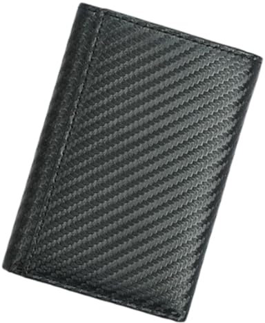 WOFASHPURET Carbon Fiber Herren Portemonnaie Mehrschichtiges Leder Brieftasche Mit Großem Fassungsvermögen Und Münzfach Für Männer Reise Und Alltag