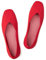 Frank Mully Damen-Ballerinas mit quadratischer Zehenpartie, Slip-on-Strickschuhe, Ballett-Bequeme Damen-Schuhe mit V-Ausschnitt, Rot, 39 EU