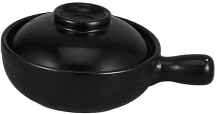 IMIKEYA Clay Casserole Pot Lid Japanese Donabe Rice Pot for Soup Stew Natural Pottery for Gas Kitchen Essential