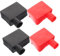 4 Pièces couvercle de la batterie Couvercle thermique de la batterie de voiture couvercle de batterie de voiture pour l'hiver couvercle de protection de la batterie Gel de silice