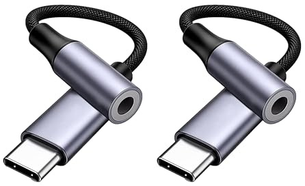 USB Type C to 3.5mm Jack, Headphone Aux Digital Audio Earphone Adaptor, Aux to USB C Earphone Adapter for Samsung Galaxy Pixel, iPad Pro, HUAWEI, Xiaomi etc (2 of USB-C to 3.5mm Female)