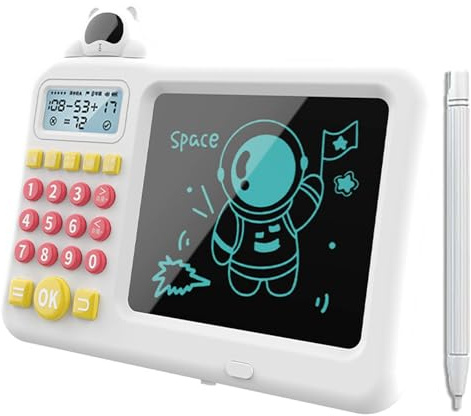 HYPYXUS 2-in-1 Math Learning Tablet - Handwriting Practice & Interactive Games, Learning Tablet & Drawing Board Electronic Math Games for Kids, Fun Educational Toy Gift for Boys & Girls (C#)