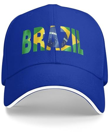 Baseball Cap Herren Damen Einstellbare Basecap,Baseballkappe Mit Brasilien Flagge Unisex Schildmütze Für Freizeit Outdoor Sport Tennis Golf Reisen, Baseballkappe Sonnenschutz Cap