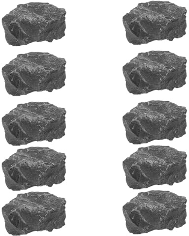 Anneome 10 Basalt Saunasteine 2-2,5cm Hochtemperaturbeständige Lavasteine für Elektro und Holzofen Sauna Geräuschlos für Dampfbad Spa Heizung