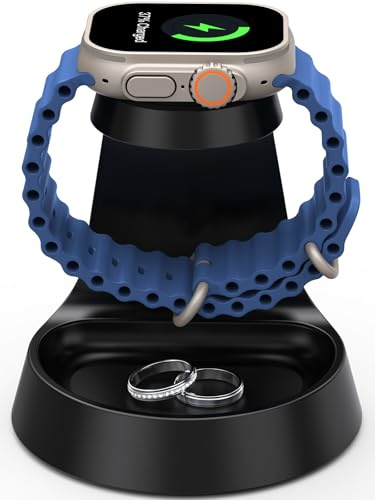 Cargador de reloj de 5 W para Apple Watch 11/Ultra 3/SE 3, soporte de carga para Apple Watch Series Ultra 2/10/9/8/7/6, base de carga magnética para reloj rápido, soporta el modo de mesita de noche