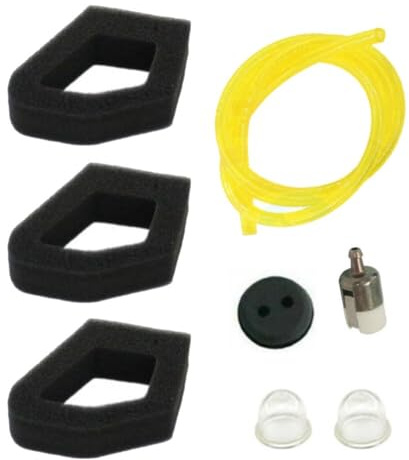 EasyByMall Kit filtro aria, linea carburante e filtro carburante per decespugliatore Honda 35CC (GX35, DMC435SS, DMC360SS, UMK435) – Set di 3 pezzi di ricambio