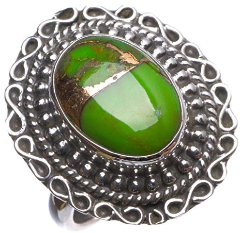 StarGems 925er Sterling Silber Turquoise Einzigartig Handgefertigt Ringe 54 (17.3) T6966