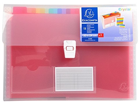 Pack of 5 Crystal PP Sorter Case with 13 Compartments White