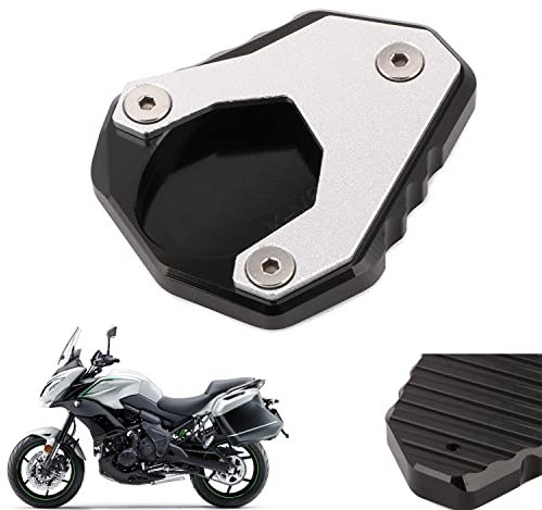 JFG Racing CNC Motorrad Ständer Seitenständer Erweiterung Fuß Pad Unterstützung Platte Für 650 650 2015 2016 2017 2018-Schwarz