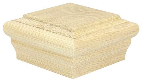 Jackson woodturners Oak Box Newel Cap rebated to fit a 90mm Newel Post