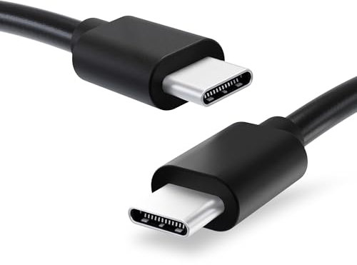 CELLONIC USB Cable 1m Compatible for Razer Blade Stealth Pro/Trekstore Primebook C13 / Eve V Laptops/Notebooks Charger Fast 3A (PD 60W) Data Transfer Charging Lead USB C Type C - Black