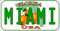 TND Miami Florida personalisierbares Metallschild Nummernschild Nummernschild 15,2 x 30,5 cm