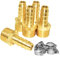JoyTube 5 Pcs Hose Barb Fittings 3/8 Barb to 1/2 NPT Male Thread Brass Metals Adapter Connector with Hose Clamp