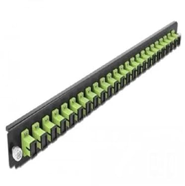 Delock 19″ Spleißbox Frontblende 24 Port SC Simplex lindgrün