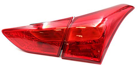 C058 Rückleuchten Folie Set Aufkleber Tönungsfolie Heckleuchten Passgenau zugeschnitten für Rückleuchte Selbstklebend Kfz Auto Zubehör (Red)