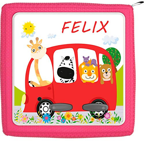 TheSmartGuard Folie passend für die Toniebox | Schutzfolie Sticker | individuell anpassbar | Tiere Fahren mit dem Auto mit Name personalisiert
