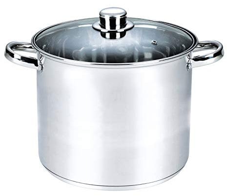 Kochtopf Edelstahl mit Glasdeckel Edelstahltopf 17 Liter Michelino