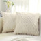 decorUhome 2er Set Kunstpelz Kissenbezüge 45x45 cm Dekorative Weiche Plüsch Flauschig Samt Kissenhülle 45x45 cm Quadratisch Boho Neutral Kissenbezug für Sofa Beige
