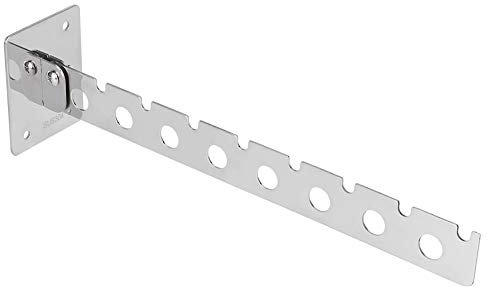 EBTOOLS 8-Loch-Wandgarderobe, Edelstahl 90 ° Drehbarer Kleiderbügel, Platzsparende Faltbare Garderobe für Wäsche, Schlafzimmer, Badezimmer, Balkon, 32,1 cm
