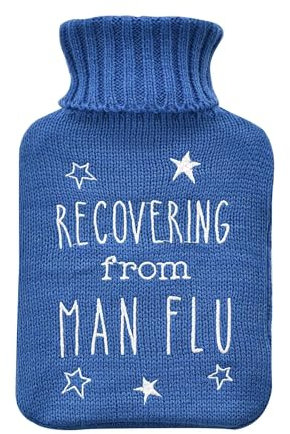 Love Life Hot Water Bottle with Cover - Recovering from Man Flu