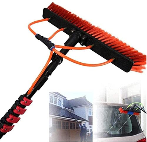 YEITH Water Broom Spazzolone Telescopico, per Pulizia Pannelli Fotovoltaici, Finestra Pulita Spazzola Acqua, Palo per Pulizia delle Finestre Asta di Pulizia, Spazzolone per Fotovoltaico,10.8m/36FT