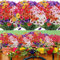14 Piezas Flores Artificiales para Exteriores 7 Colores Flor Falsas Resistentes a Los Rayos UV Flores de Plástico en Interiores Exteriores Flores Violeta Artificiales para Jardín Ventana Porche Cocina