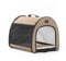 Petsfit Hundebox faltbar für kleine Hunde Katzen, tragbare & Atmungsaktive Hundebox für Zuhause mit Gewölbtem Design, Zimmerkennel Hund Hundeschlafbox mit Anti-Offener Reißverschluss und Plüschkissen