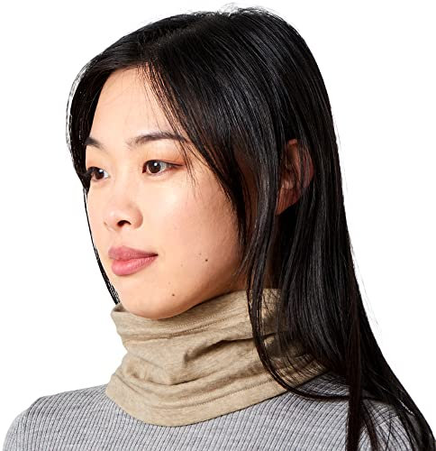 CHARM 2 in 1 Halstuch Damen Stirnband Schal Loop - Herren Multifunktionstuch 100% Bio-Baumwoll Schlauchschal Mundschutz Rundschal Dünn Beige