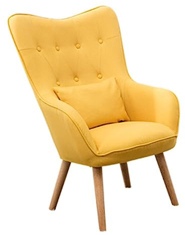 JSLJJBD Sessel Relaxsessel Armsessel Polstersessel Sofastuhl Mit Hoher Rückenlehne, Tragender, Robuster Und Langlebiger Schlafzimmer-heimsessel, Einzelner Sofastuhl Yellow